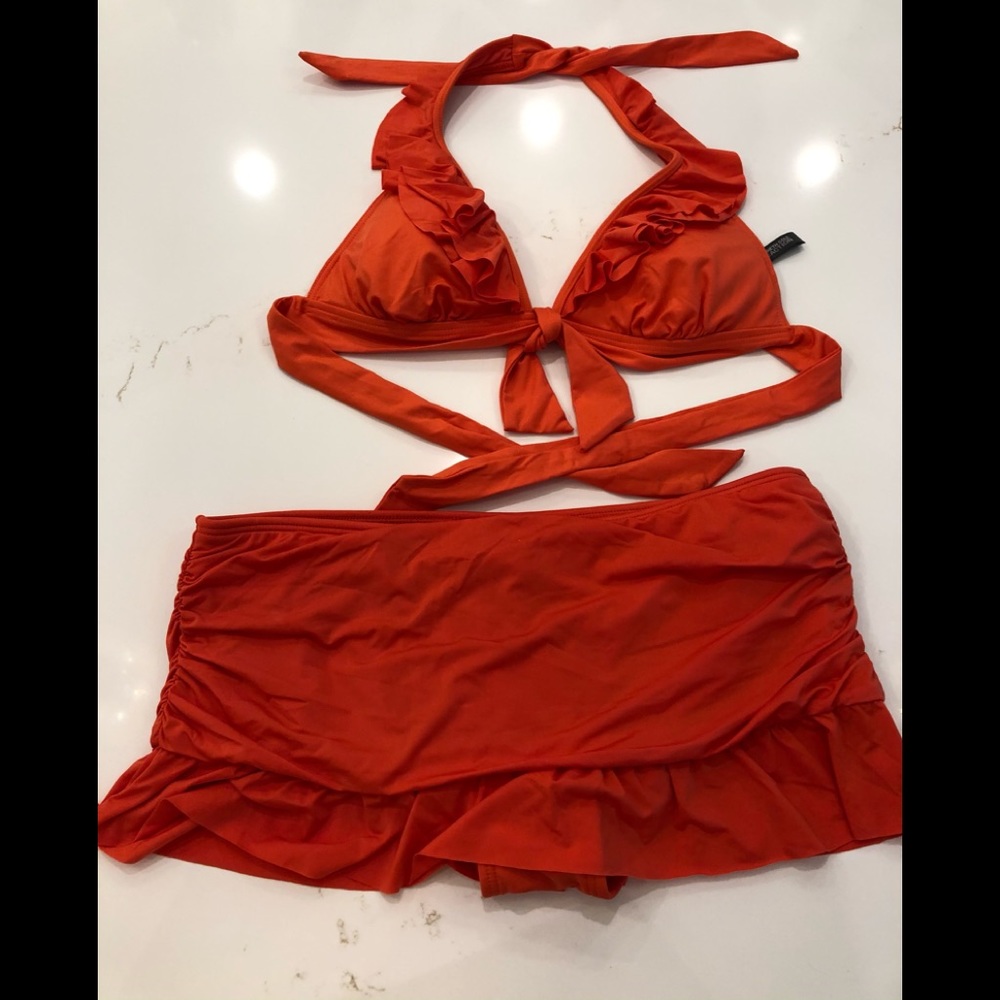 KENNETH COLE REACTION Two Piece Orange bik…